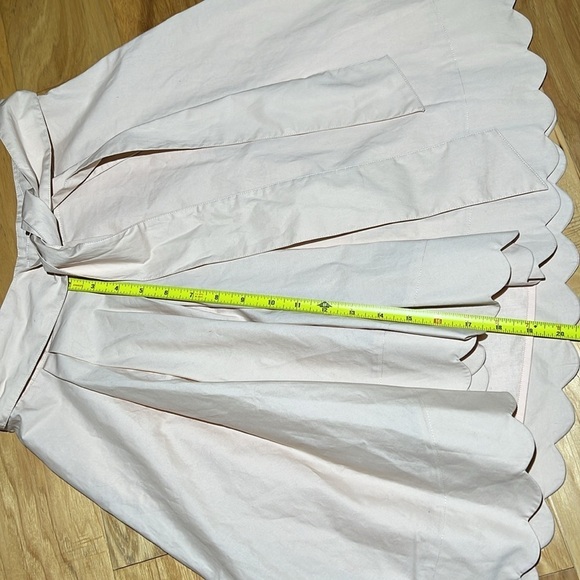 Club Monaco Skirt Tied waist Scalloped trim Blush - Picture 7 of 11